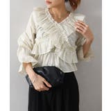 ストライプクロスフリルブラウス | SpRay | 詳細画像7 