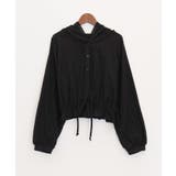 ブラック | ピンタックフードシャツ | SpRay