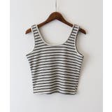 【2点セット】ボーダータンクトップサイドシャーリングシャツセット | SpRay | 詳細画像21 