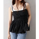ブラック | ドットバルーンキャミソール | SpRay