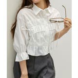 フリル5分袖クロップドシャツ | SpRay | 詳細画像13 