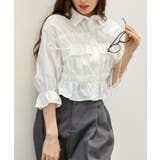 フリル5分袖クロップドシャツ | SpRay | 詳細画像14 