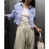 フリル5分袖クロップドシャツ | SpRay | 詳細画像5 