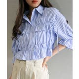 フリル5分袖クロップドシャツ | SpRay | 詳細画像6 