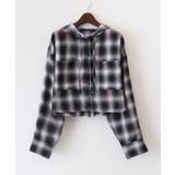 フードショートチェックシャツ | SpRay | 詳細画像16 