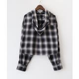 フードショートチェックシャツ | SpRay | 詳細画像17 