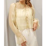 イエロー | シアーリボン2WAYブラウス | SpRay