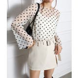 キャミ付フロッキードットロングスリーブ | SpRay | 詳細画像9 