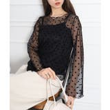 キャミ付フロッキードットロングスリーブ | SpRay | 詳細画像21 