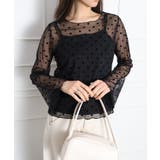 キャミ付フロッキードットロングスリーブ | SpRay | 詳細画像22 