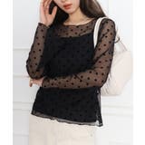 キャミ付フロッキードットロングスリーブ | SpRay | 詳細画像24 