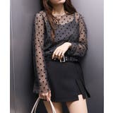 キャミ付フロッキードットロングスリーブ | SpRay | 詳細画像5 