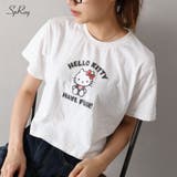 KITTYプリントショート丈Tシャツ | SpRay | 詳細画像1