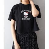 ブラック | KITTYプリントショート丈Tシャツ | SpRay