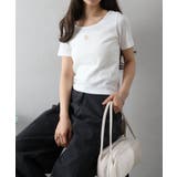 テレコ刺繍モチーフTシャツ | SpRay | 詳細画像3
