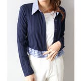 チェック切替フェイクレイヤードカーディガン | SpRay | 詳細画像21 