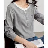 グレー | 配色ヘンリーフェイクレイヤード | SpRay