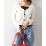 アイボリー | ドットインナーリボンフェイクレイヤード | SpRay