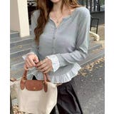 グレー | 裾フリルキーネック | SpRay