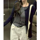 ボーダーレイヤードカーディガン | SpRay | 詳細画像2 