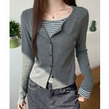 ボーダーレイヤードカーディガン | SpRay | 詳細画像3 