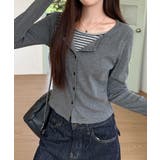 ボーダーレイヤードカーディガン | SpRay | 詳細画像6 