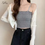 シャーリングカップ付ベアトップ | SpRay | 詳細画像1 