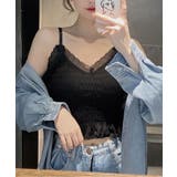 ブラック | シャーリングカップ付キャミソール | SpRay