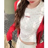 ドットロゴ半袖刺繍トップス | SpRay | 詳細画像4 