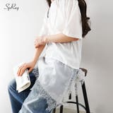 すそレースショートスリーブTシャツ | SpRay | 詳細画像1