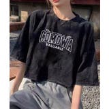 B | ピグメントクロップドプリントTシャツ | SpRay