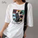 CAT プリント Tシャツ | SpRay | 詳細画像1
