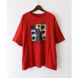レッド | CAT プリント Tシャツ | SpRay