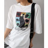 オフホワイト | CAT プリント Tシャツ | SpRay