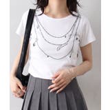 スタッズネックレスプリントTシャツ | SpRay | 詳細画像9