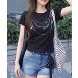 スタッズネックレスプリントTシャツ | SpRay | 詳細画像11