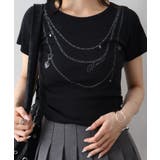 スタッズネックレスプリントTシャツ | SpRay | 詳細画像3