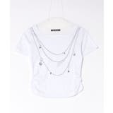 スタッズネックレスプリントTシャツ | SpRay | 詳細画像8