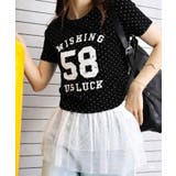 ブラック | ドットナンバリングショートスリーブTシャツ | SpRay