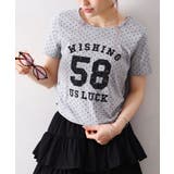 グレー | ドットナンバリングショートスリーブTシャツ | SpRay