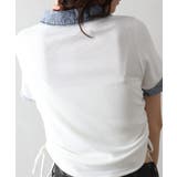 テレコデニム切替ショートスリーブスキッパートップス | SpRay | 詳細画像19