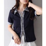 テレコデニム切替ZIPショートスリーブトップス | SpRay | 詳細画像26