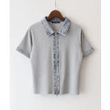 テレコデニム切替ZIPショートスリーブトップス | SpRay | 詳細画像36
