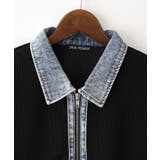 テレコデニム切替ZIPショートスリーブトップス | SpRay | 詳細画像38