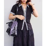 テレコデニム切替ZIPショートスリーブトップス | SpRay | 詳細画像7