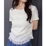 ドット裾レース Tシャツ | SpRay | 詳細画像14