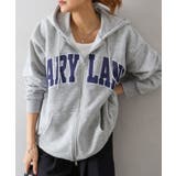 グレー | 貼付ロゴWZIPパーカー | SpRay