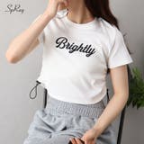 テレコロゴ刺繍シャーリングトップス | SpRay | 詳細画像1