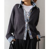 デニム切替レイヤードカーディガン | SpRay | 詳細画像10 