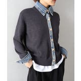 デニム切替レイヤードカーディガン | SpRay | 詳細画像17 